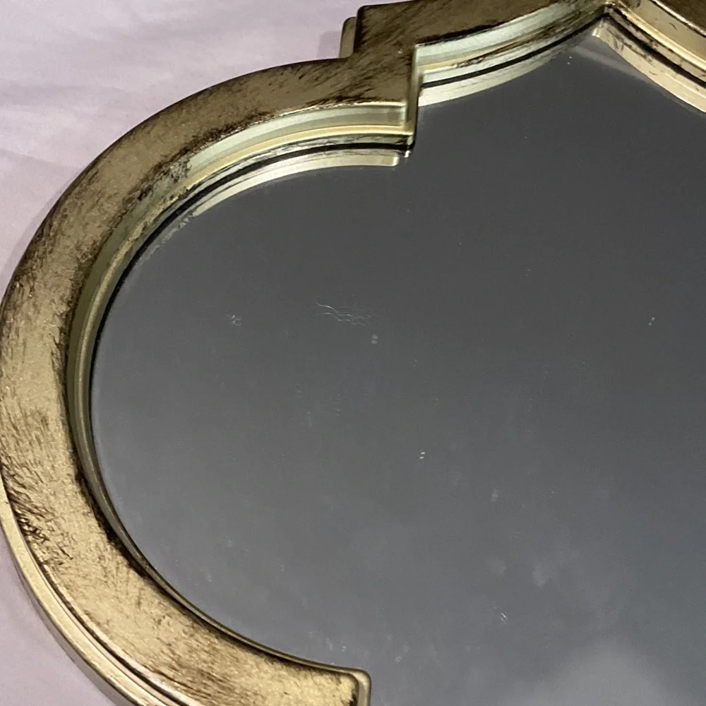 Elegant Gold Wall Mirror plastic
